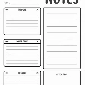 Study Notes Organizer Template – Student Learning & Revision Planner