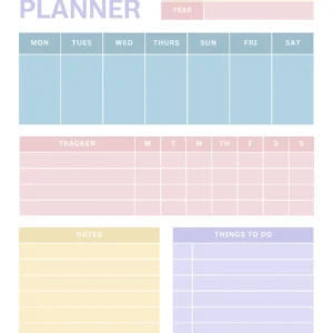 Personal Weekly Planner Template – Productivity & Task Planning Organizer