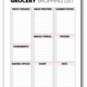 Weekly Meal Planner & Grocery List Template – Simple Kitchen Planning System