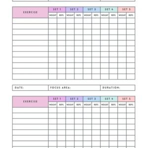 Workout Planner Template – Fitness Routine & Exercise Tracker