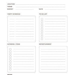 Event Planner Template – Event Planning & Task Management Organizer