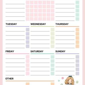 Home Cleaning Planner Template – Weekly & Monthly House Cleaning Organizer