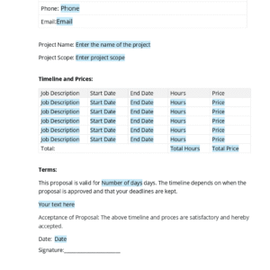 Freelancer Proposal Template – Professional Client Project Proposal Document
